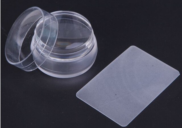 1,57 in Nagel Stamper Schaber Kit Nagel Stempel Schaber Werkzeug Polnischen Drucken Vorlage Runde Kopf Klar Silikon Stamper YZ27: YZ16
