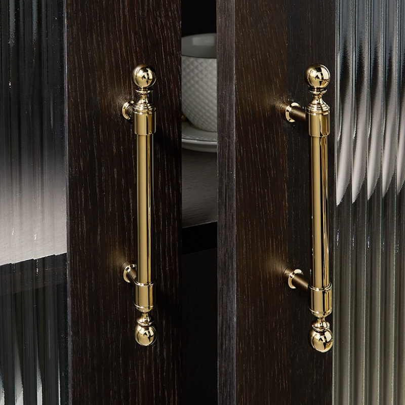 Fransk stil luksuriøse gull kjøkkenskap dørhåndtak solid messing skuffknotter møbelhåndtak maskinvare