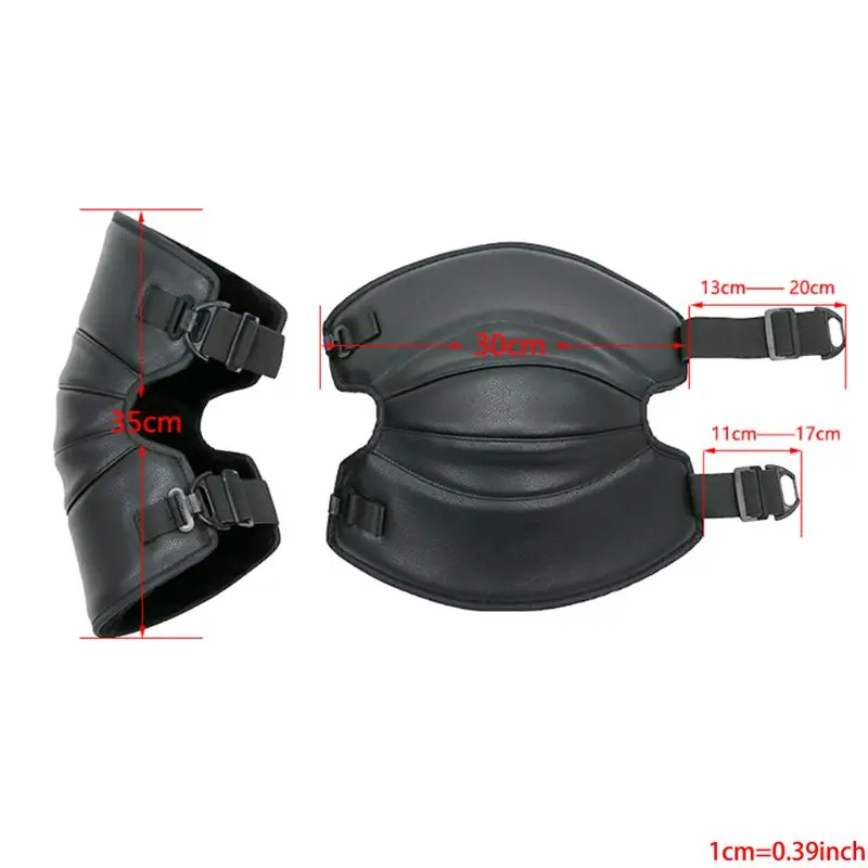 Ginocchiere protettive per moto ginocchiere per moto in pelle PU protezione per ginocchio per Motocross protezione per ciclismo universale 2 pezzi