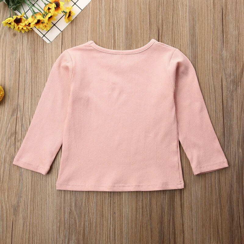 Herfst winter comfortabele baby baby t-shirt met lange mouwen solid warm top pasgeboren jongen meisje kleding