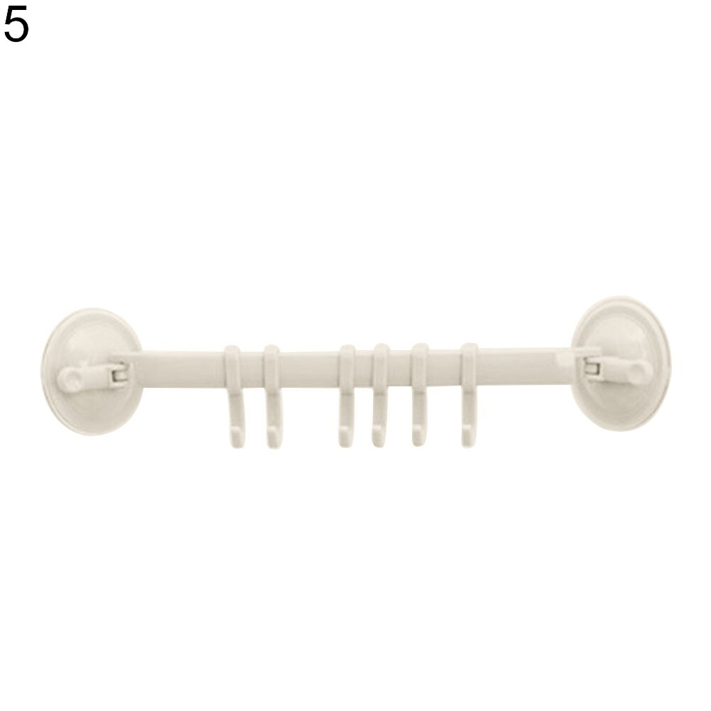 Multifunctional Suction Cup Towel Hanger Kitchen Bathroom Storage Rack Holder: White