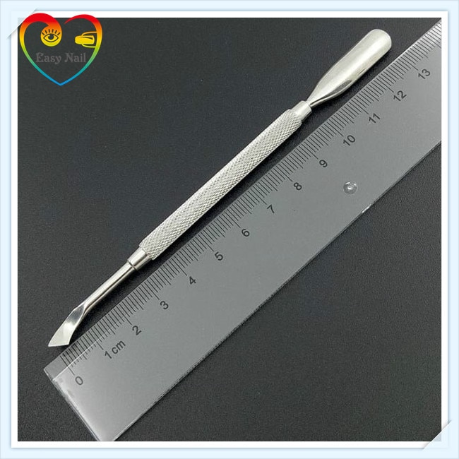 EasyNail 1 PCS Nail File Cuticle Lepel Remover Manicure Trimmer Cuticle Pusher Rvs Nail Gereedschap,