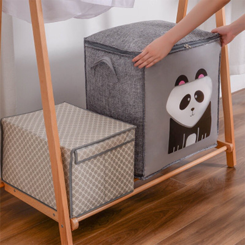 Dikker Upgrade Katoen Quilt Opbergtas Kleding Quilt Zak Wasmand Kleding Container