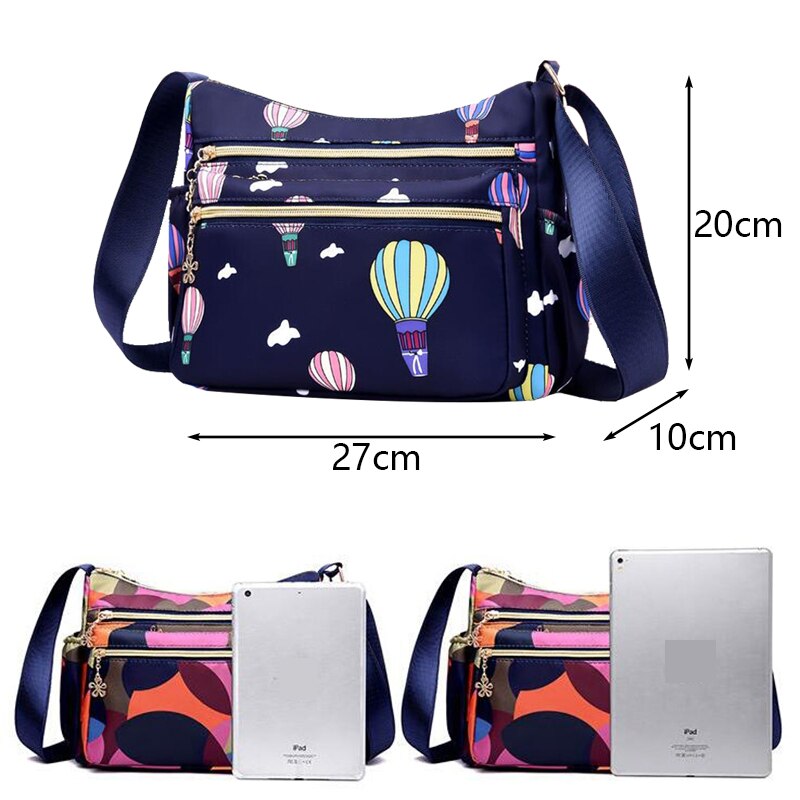 Casual Bolsas de Ombro para As Mulheres Tecido Oxford Mãe Saco Do Mensageiro Senhoras Crossbody Sling Sacos Ao Ar Livre Multi-bolso Bolsa