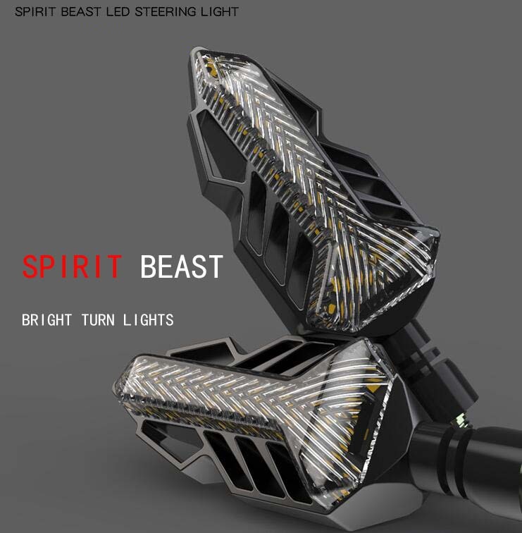 GEEST BEEST Motorfiets Signaal Lichten Gemodificeerde Lichten Waterdicht Beurt LED Richting Lichten Decoratieve Super Heldere