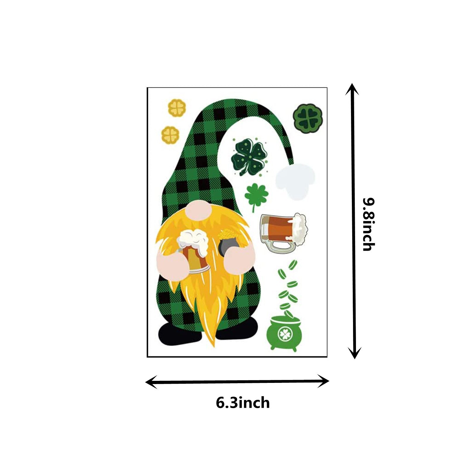 St. Patrick Dag Dwerg Diy Thermische Transfer Sticker Diy Sticker Dwerg Ijzer Warmteoverdracht Sticker Kleding Warmteoverdracht Decals