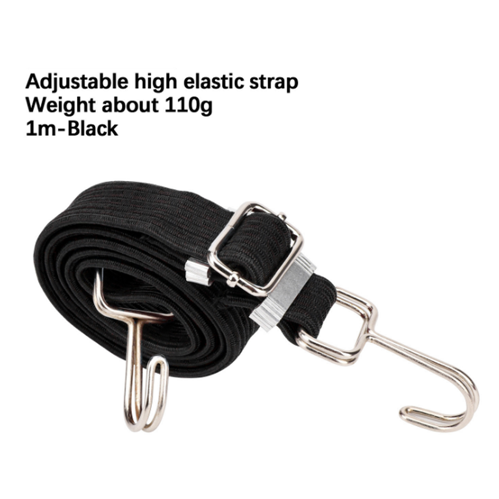 Ganchos elásticos de goma para equipaje, cuerda para bicicletas, brida para equipaje de bicicleta, correa para portaequipajes, gancho de banda fija, accesorios para coche, 0,5/1/2M: Naranja