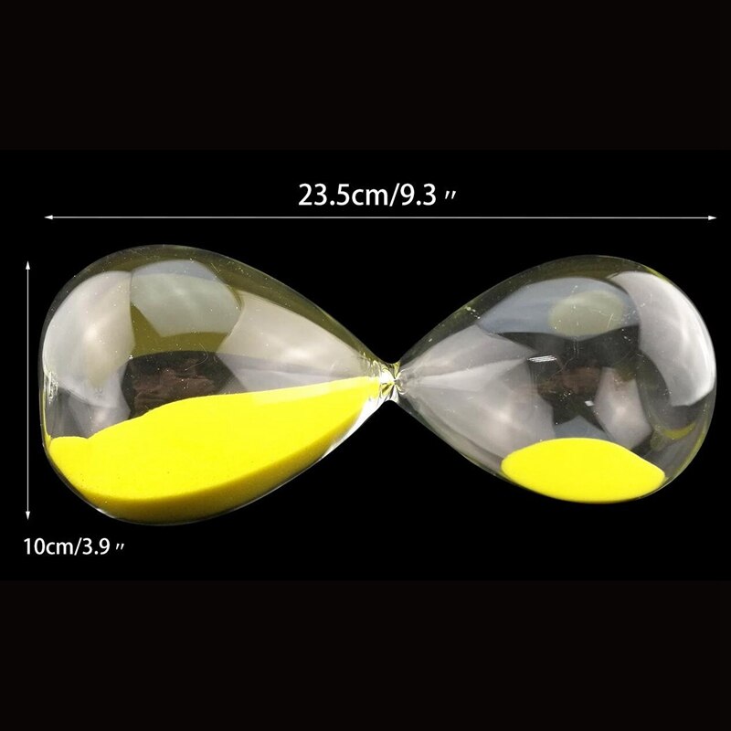 Duża moda żółty klepsydra klepsydra zegar z klepsydrą jasne gładkie szkło środki dekoracja na biurko Boże Narodzenie urodziny prezent (żółty