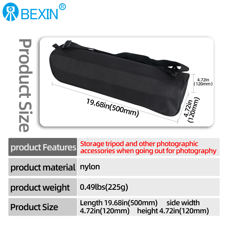 Fotograferingsutstyr stativpose kamera stativ oppbevaringspose beskyttelsespose nylonmateriale 50cm 40cm til kamerastativ