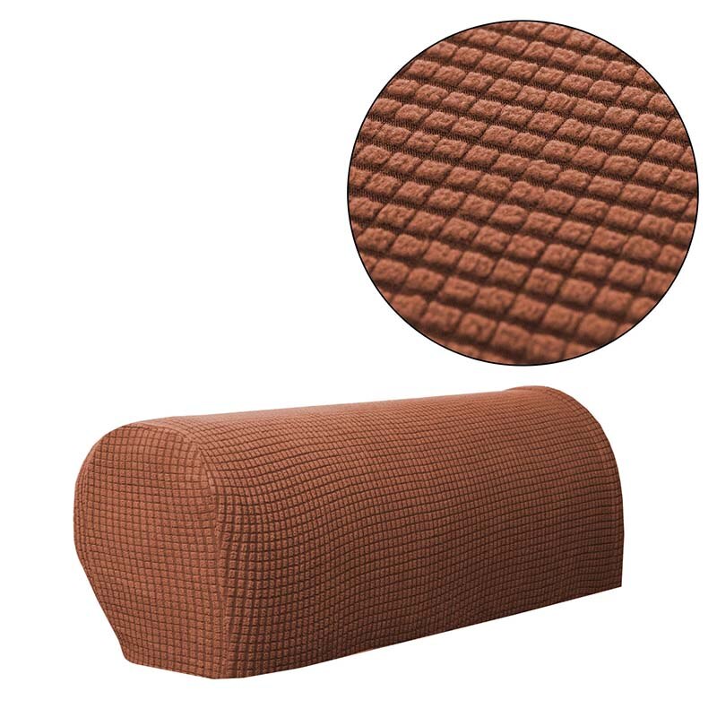 1 paire amovible canapé accoudoir couverture canapé serviette canapé canapé chaise protecteur fauteuil couvre extensible chaise bras housse: Marron
