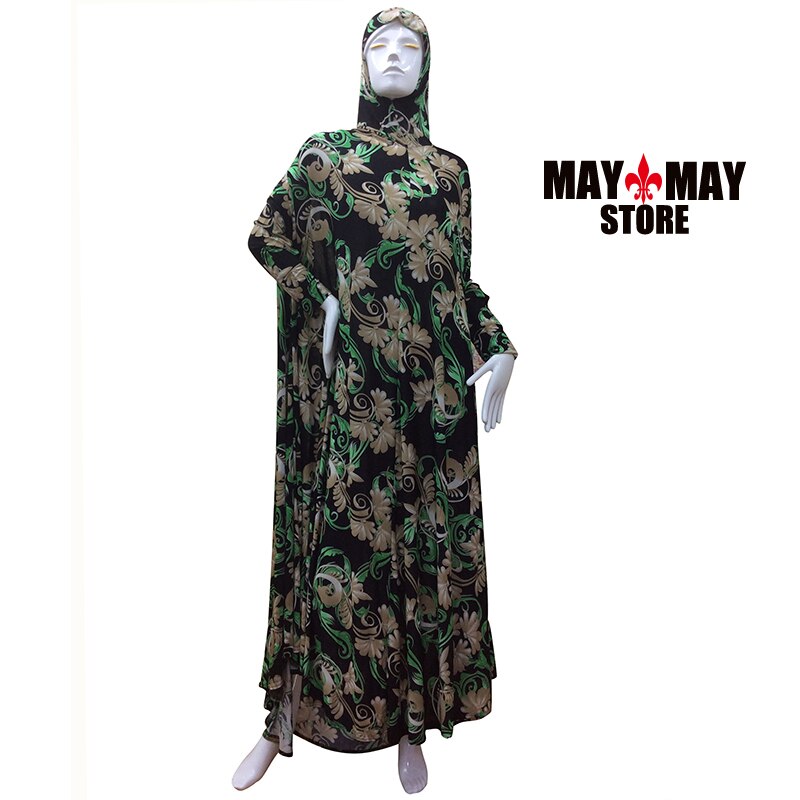 1 Piece Hijab Kaftan Loose Prayer Dress Islamic Prayer Clothes Muslim Female Long Abaya Saudi Arabia Dubai Ramadan high: COLOR 5