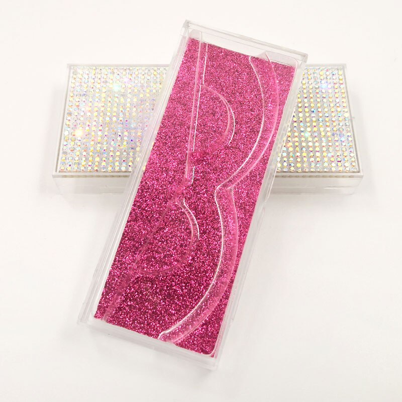 Neue Leere Diamant Lash Box Glitter Nerz Wimpern Fall ohne Wimpern Strass Wimpern Verpackung: F