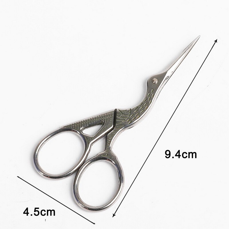 Rustfrit stål klassisk saks kran vintage saks krydssting saks sy tilbehør hjemmet skræddersy stof saks: 9.4cm sølv