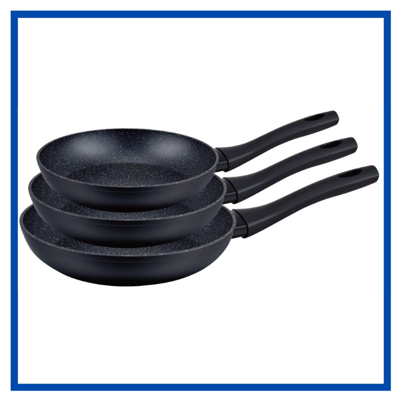 CONJUNTO DE 3 ESTUFAS DE PIEDRA SARTEN ROYAL SWISS 20/24/28CM SET-3