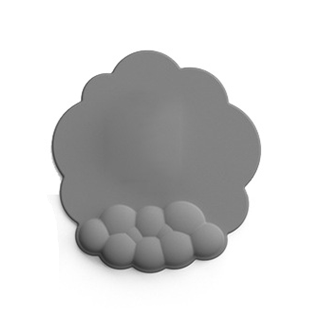 Mouse pad with wrist rest keyboard cloud anti-slip memory foam desktop office gamer mouse wrist rest: beige white