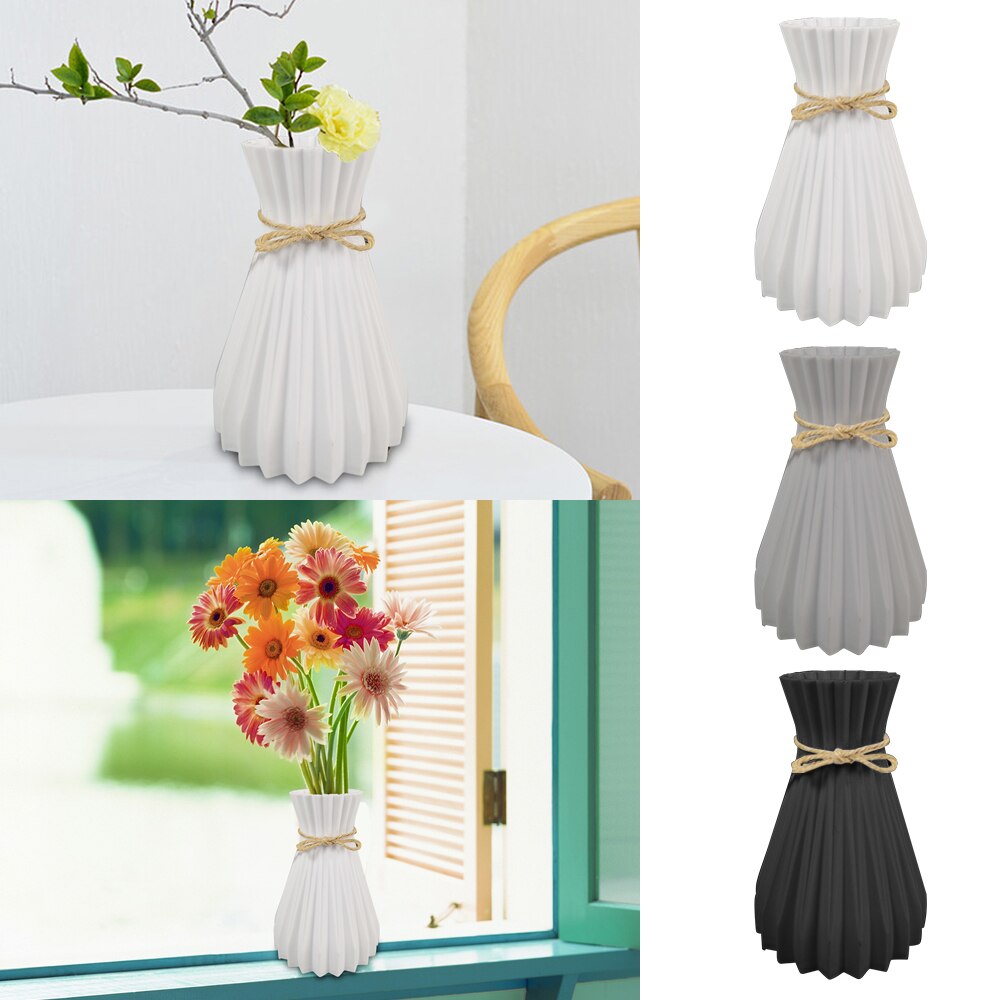 Anti-keramische vazen plastic vazen huisdecoratie europese bruiloft moderne decoraties rotanachtige onbreekbare vazen voor bloemen