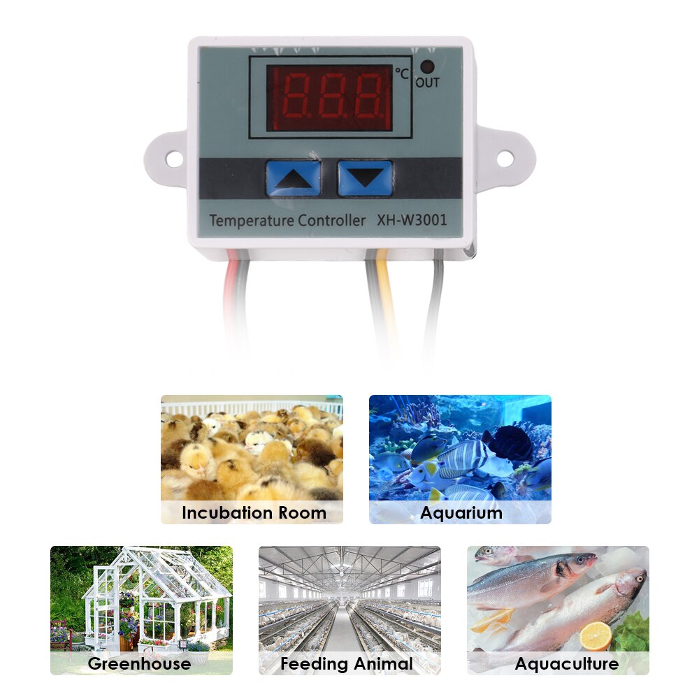 Microcomputer Digital Temperature Controller Thermostat Intelligent Electronic Temperature Control Switch Thermostat 12V 220V