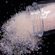 1 doos Transparant AB Kleur Caviar Kralen Nail Art Decoratie Mini Glitter Micro Parel Mini Kralen Manicure Nail Art 3D decoratie