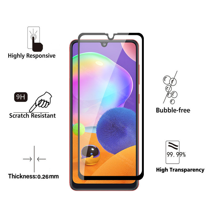 2 in 1 Camera lens protective Glass For samsung galaxy a31 a315F sm-a315F a 31 screen protector safety armor tempered Film