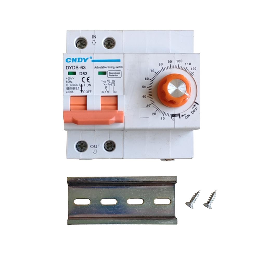Timer schalter Countdown-Timer mit 2P Schaltkreis Unterbrecher zeit einstellen Palette 1min-2H 63A 220V 240V 50Hz für Große geräte startseite pumpen etc