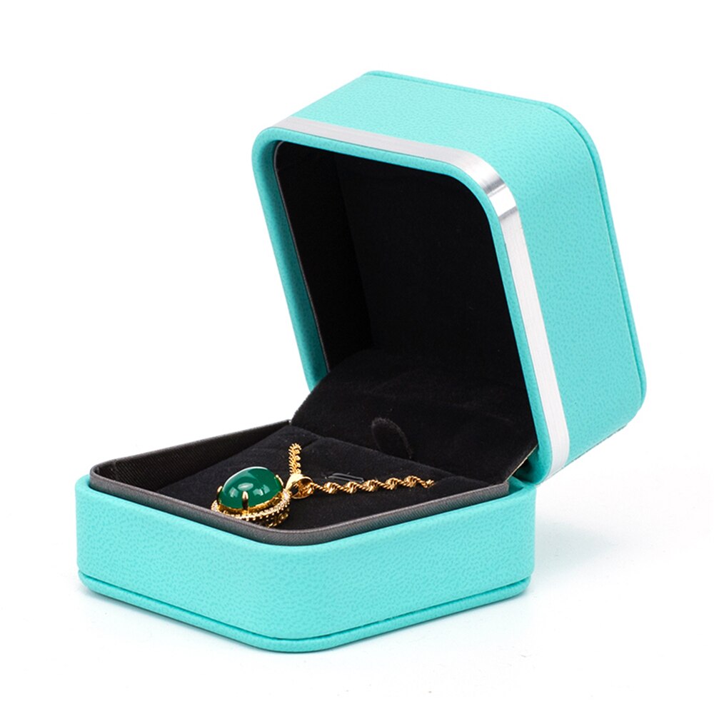 B-LIFE Ring Pendant Bearer Box Jewelry Display Case or Proposal Engagement Wedding Anniversary Romantic Birthday Valentine: q 2