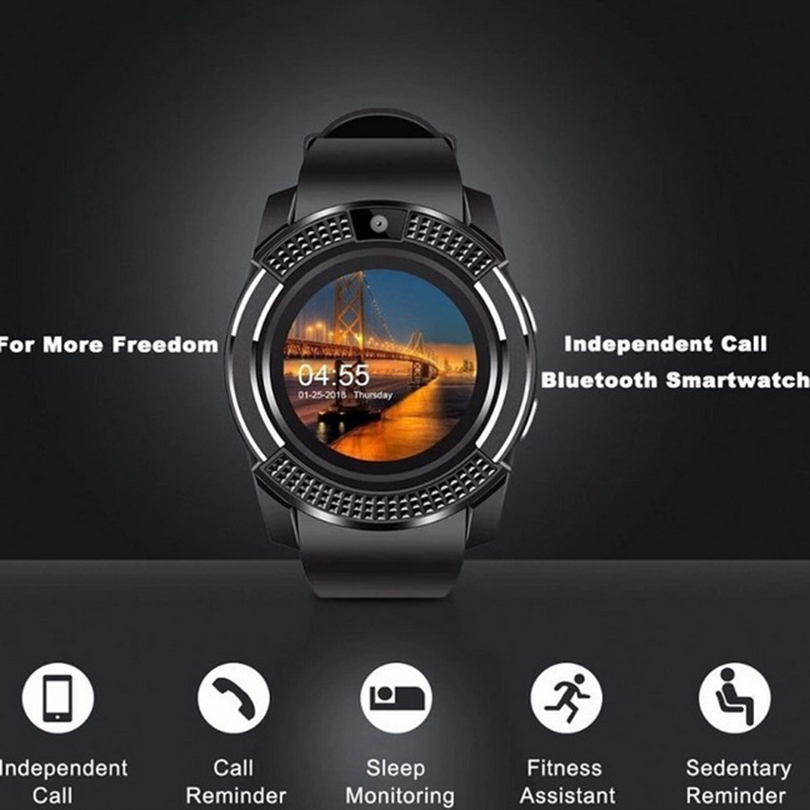 V8 Clever Uhr Männer Sport Bluetooth Uhr Wasserdicht Mikro SIM Kamera Handgelenk Uhren für Android Y1 Intelligente uhr Schrittzähler