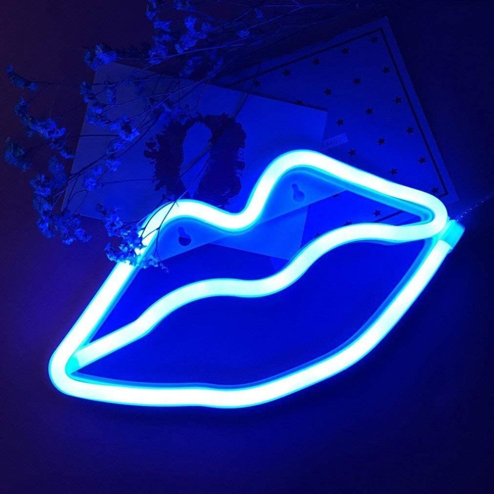 LED néon suspendus lumières coeur amour signe décoratif néon applique murale pour barre ou filles chambre décoration proposition créative: blue