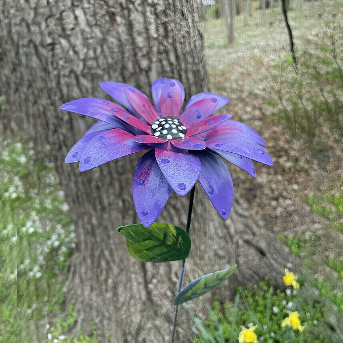 Piquets de jardin en métal, fleur de lys, artisanat en fer forgé à la main, Art de jardin, de fête des mères, décoration de la maison L23