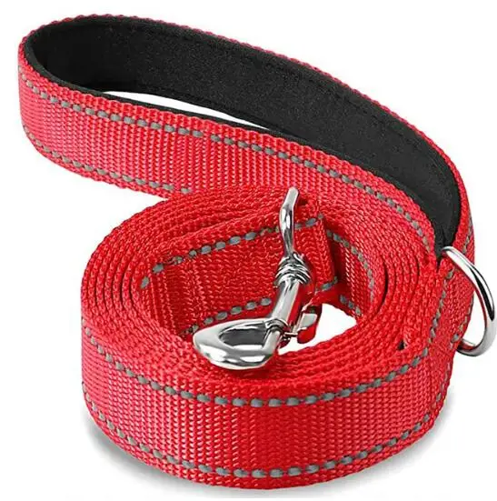 Cats Dogs Harness Collar Lead Strap Night Reflection Dog Pet Towing Rope 1.2/1.5/1.8m Guard Rope Pet Walking Training Leash Flea: M / Red
