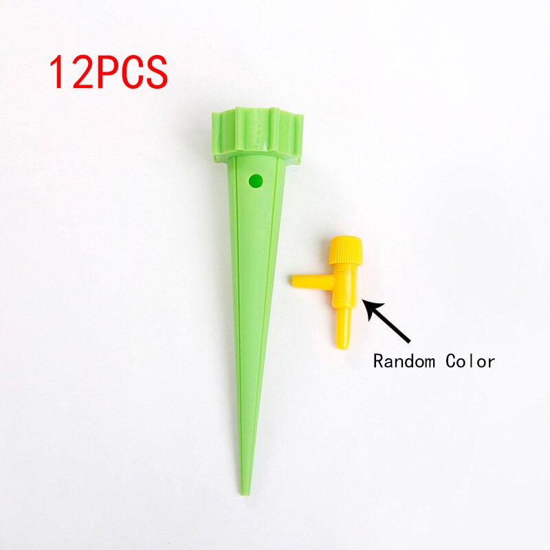 6/12/30PCS Auto Drip Irrigation Watering System Indoor Garden Adjustable Automatic Irrigation Watering Spike for Plants Flower: 12pcs green