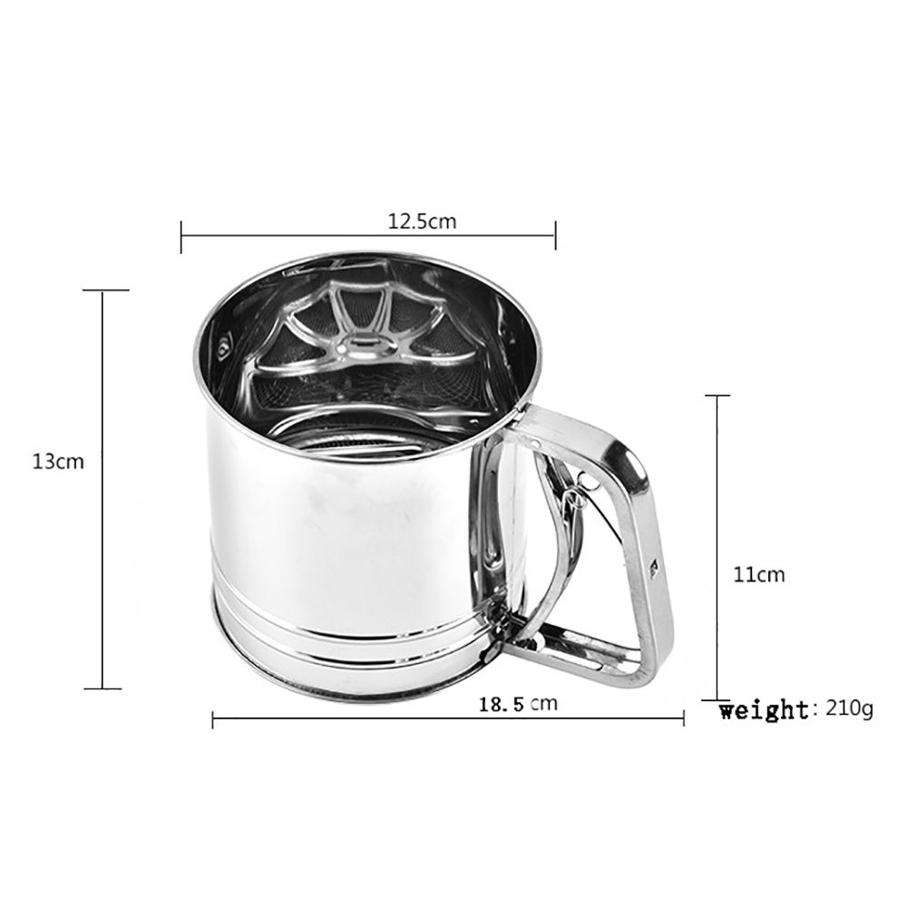Stainless Steel Fine Mesh Flour Sifter Colander Baking Icing Sugar Shaker Pastry Tools Strainers Fine Sieve Hand Held Strainer: B