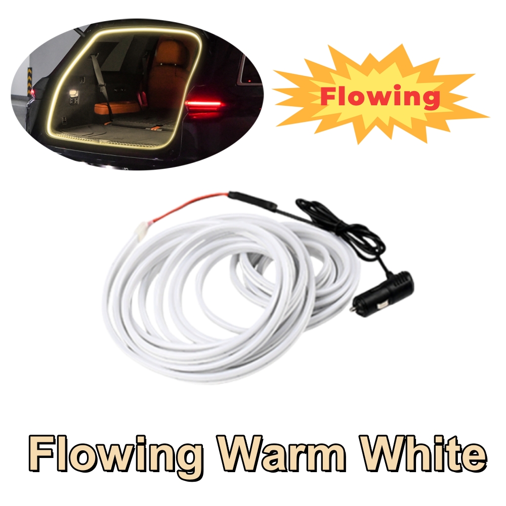 Iluminación ambiental para coche, tira de luces para maletero, iluminación ambiental de 12V, tira decorativa de inducción magnética, iluminación LED para Interior de coche: RGB