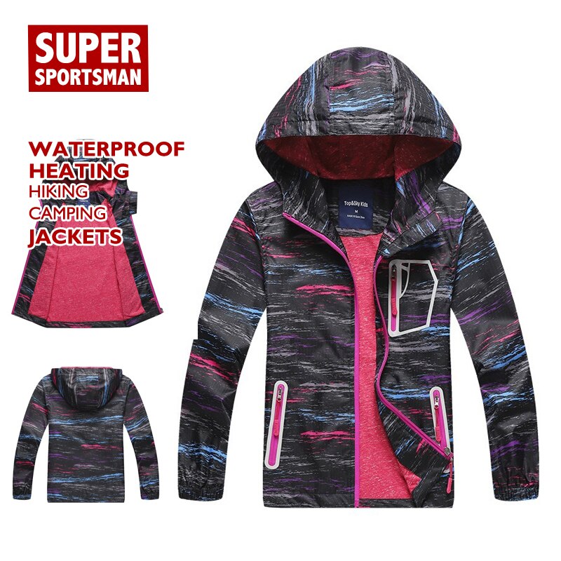 Autumn Kids Rain Waterproof Jackets Soft Shell Children Hiking Windbreaker SoftShell Outdoor Hooded Coat Camping Fishing Outfits
