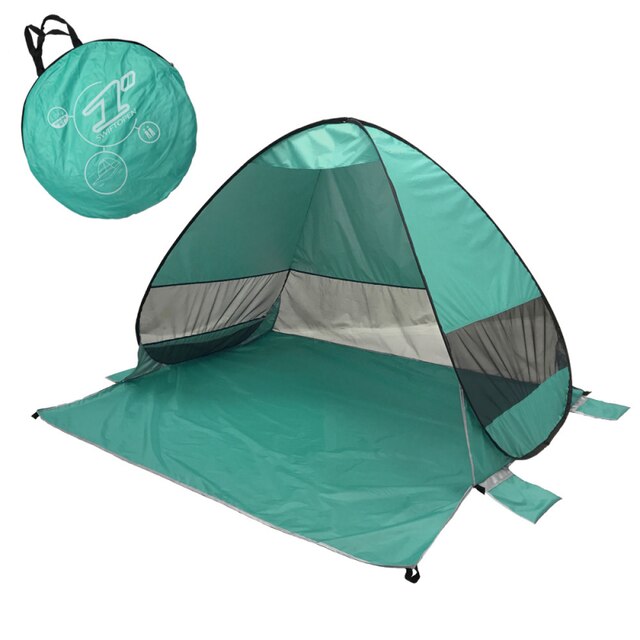 Naturehike Tent Camping 1-2 Person Automatic Instant Pop-up Ultralight Windproof And Waterproof Anti-UV Fishing Hiking Picnic: Green Lake