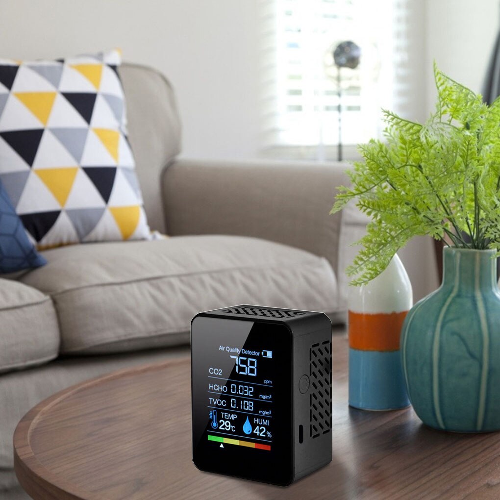 Temperature Tester Digital Display Rechargeable Air Detector Testing Fast Measure Meter Thermometer for Warehouse