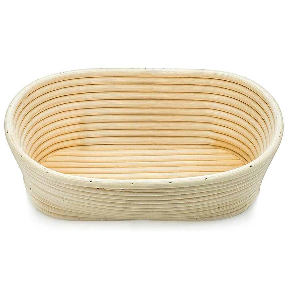 Brödkorg rotting oval rund jäsning matförvaring korg kaka bakning mat fruktbricka degbehållare hemförnödenheter 3 storlekar: 28 x 14 x 8 cm
