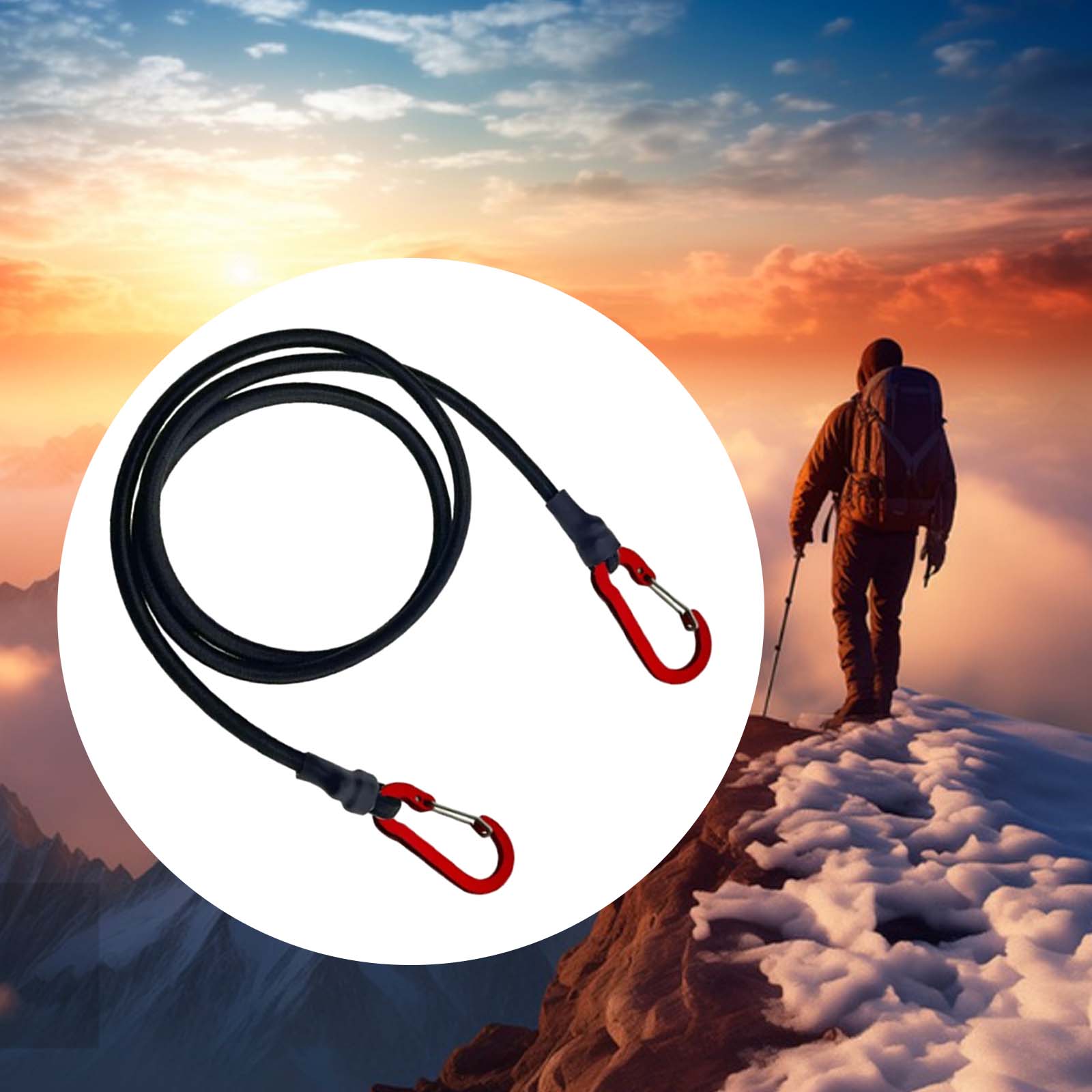 Cinghia elastica con ganci Corda per moto Corda per legare durevole Portapacchi per bicicletta Corde per imballaggio per bagagli da ciclismo Accessori da campeggio