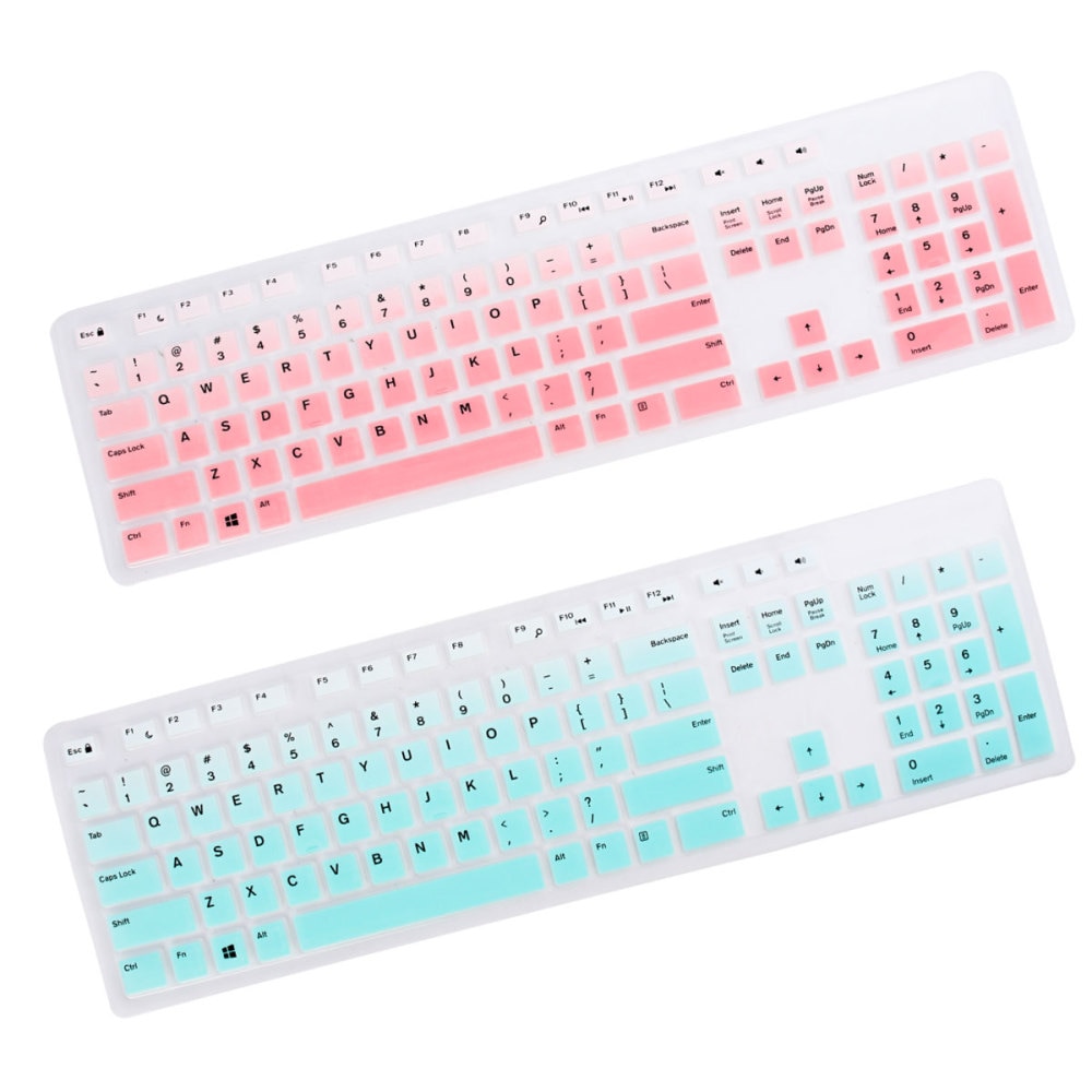 2Stck Staubdicht Tastatur Haut Silikon Tastatur Schutz Wasserdichte Tastatur Schutzhülle Kompatibel für Dell KB216P/KB216T/