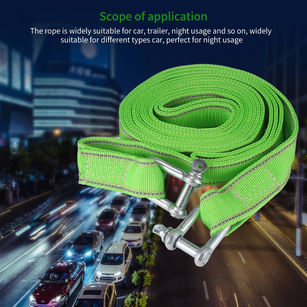 Tow Rope Heavy Duty Towing Strap Rope 5M 8T Tow Belt Towing Cable Winch
