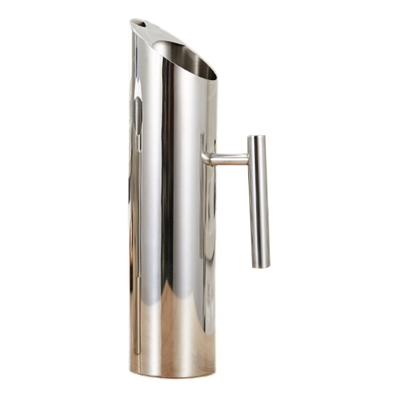 1/1.5/2L Large Capacity Stainless Steel Water Pitcher Carafe With Ice Guard Cold Drinking Fruit Infused Home Hotel Serving Tool: L