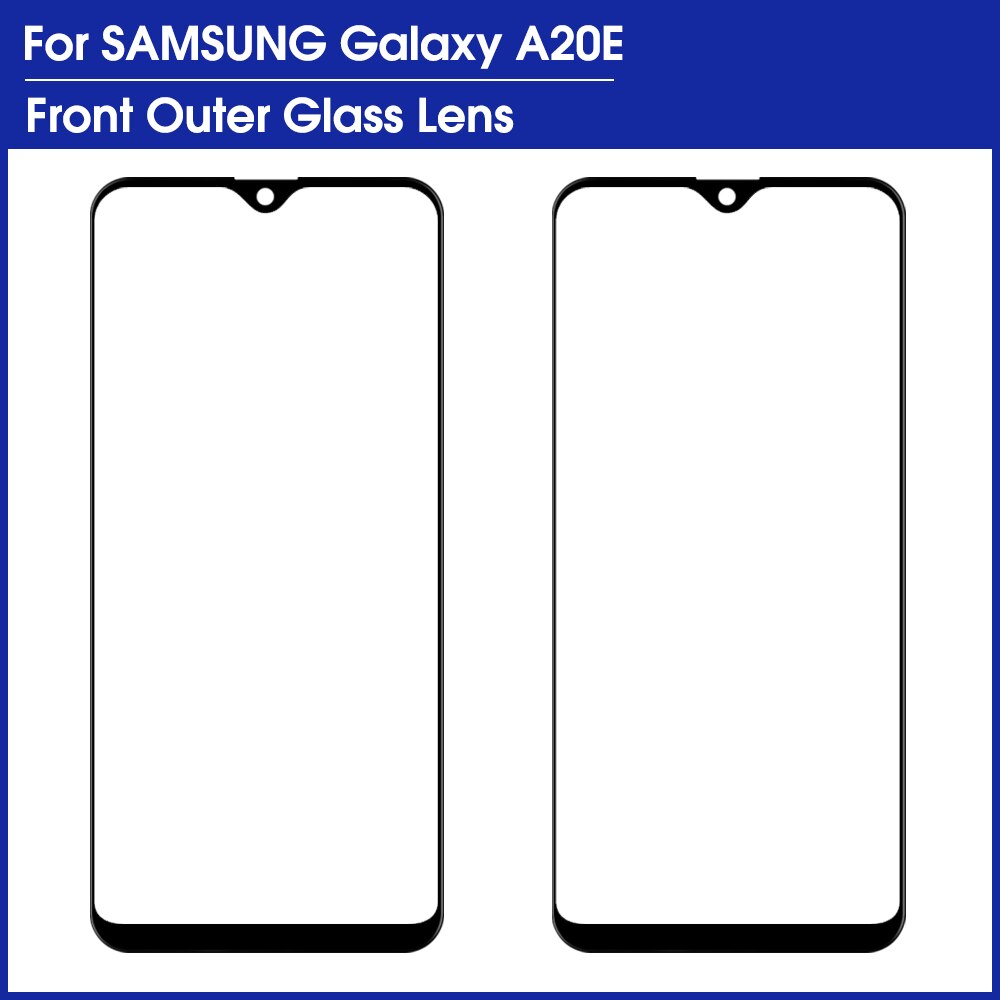 2 Piece/lot For Samsung A10 A20 A30 A40 A50 A60 A70 A80 A90 OEM LCD Screen Front Glass Lens Repair Parts Outer Replacement: A20E