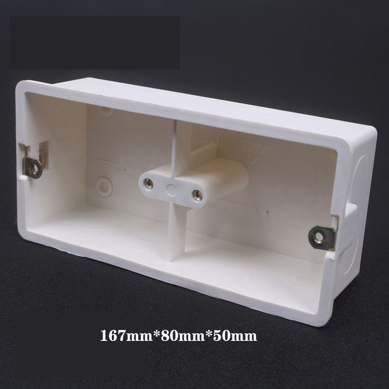 86 Soort Universele Junction Back Box Secret Stash Cassette Verdikking Muur Mount Switch Socket Bottom Doos: Double Type 86