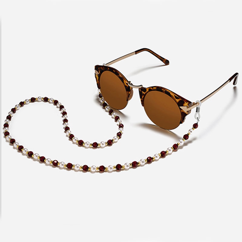 Mode Leesbril Ketting Voor Vrouwen Kralen Zonnebril Snoeren Kralen Lenzenvloeistof Lanyard Hold Bandjes Eyewear Retainer