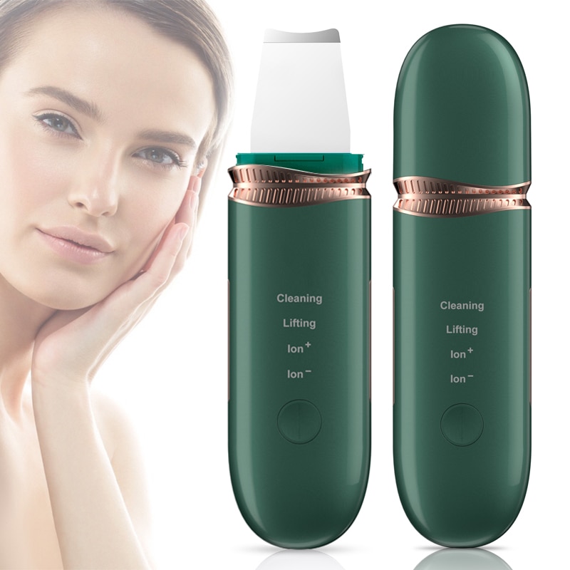 Ultrasonic Skin Scrubber Face Spatula Blackhead Remover Deep Facial Cleansing Skin Scraper Ultrasonic Cavitation Peeling