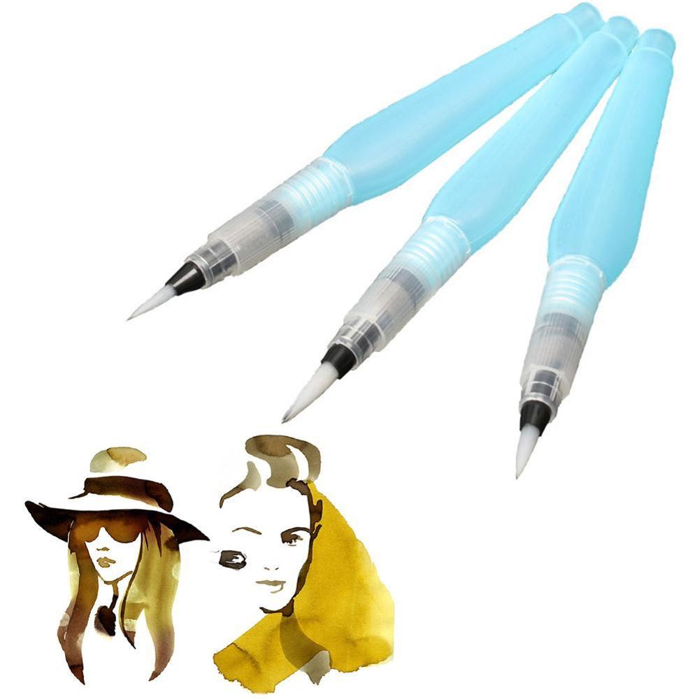 1 Pcs Blue Water Brush Ink Pen for Watercolor brush pen set Calligraphy Painting Illustration Pen Office Stationery Refilla