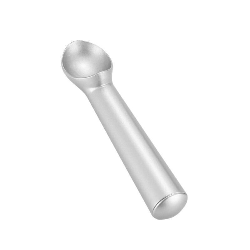 Reusable Household Ice Cream Tool Portable Aluminum Alloy Non-stick Anti-feeze Ice Cream Scoop Spoon for Home Kitchen accessory: Matte Silver