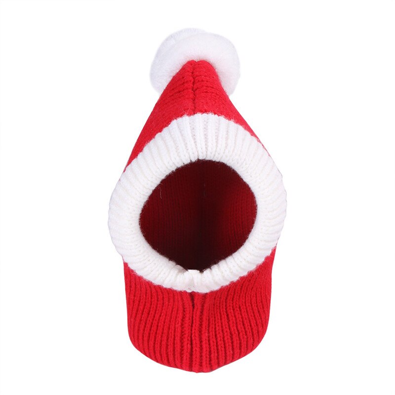 Noël animaux de compagnie chapeaux hiver chien chat chapeau drôle Costume chiot Santa rouge chapeau avec boule chapeaux pour petits moyens grands chiens: L