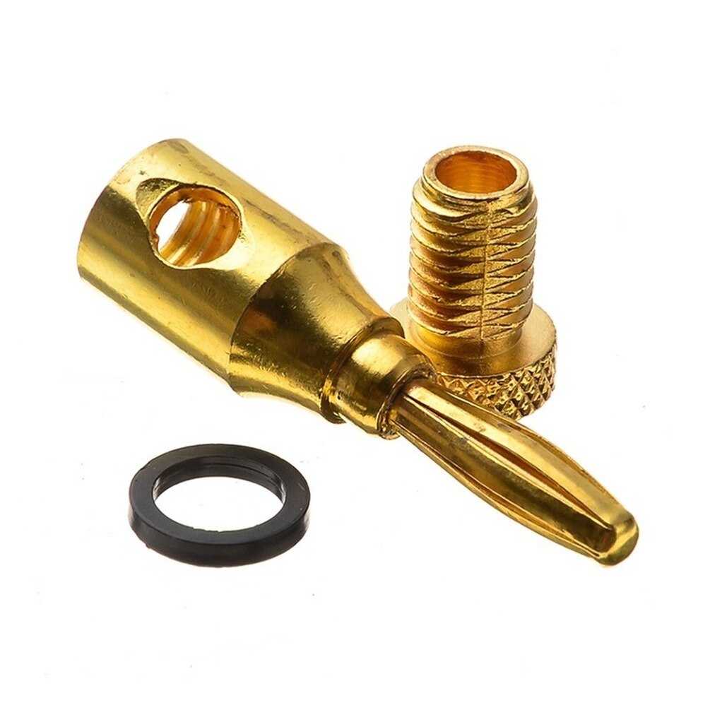 Gold-plated Banana Plugs Musical Audio Speaker Cable Wire Connectors Free Soldering Terminal For Speaker Amplifier