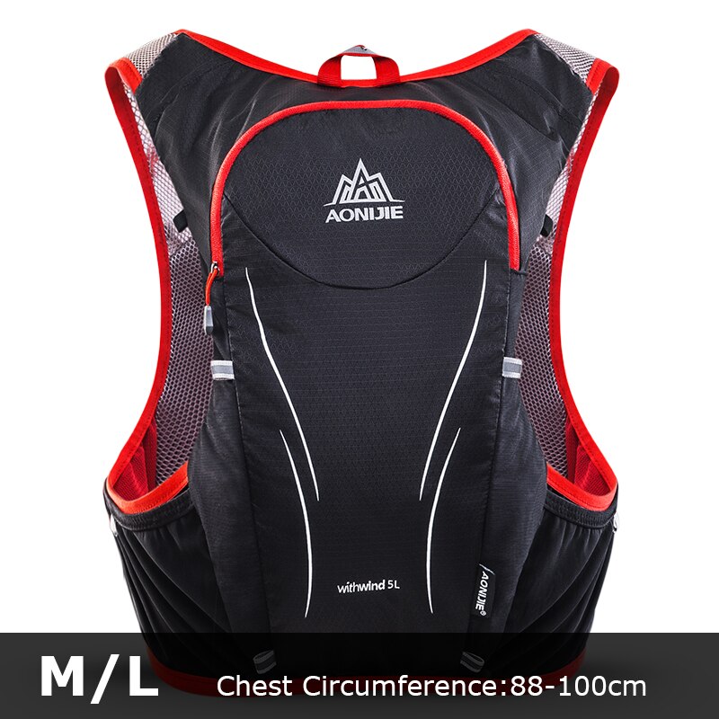 AONIJIE C928 5L Hydration Backpack Rucksack Bag Vest Harness 2L Water Bladder Hiking&Camping Running Marathon Race Sports Sets: C928-ML Red