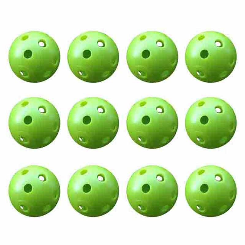 Indoor golf ball golf practice balls golf light ball have hole Golf Training Aids Lightweight and durable 7 colors 12pcs